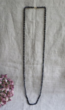 GRAND SAUTOIR VINTAGE EN PERLES DE JAIS DE PARIS À FACETTES - 130 cm