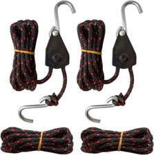 Sentry Ratchet Kayak and Canoe Bow and Stern Tie Downs 1/4" Grow Light Heavy Dut