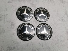 4 Stickers Mercedes 65mm Noir