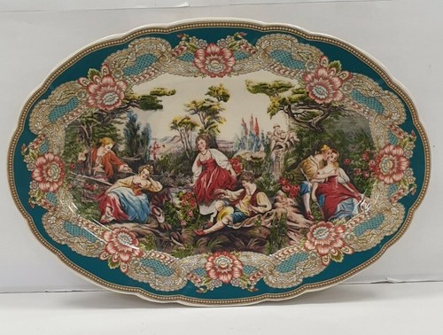 Ancien plat ovale ceramique - plat,