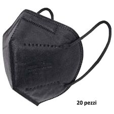 X 20 Pz Masques De Protection FFP2 Certifiés CE Masque En Sachet Noirs