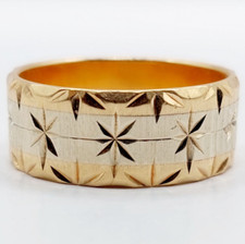 Large bague jonc alliance or