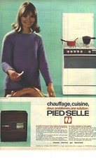 PUBLICITE 1967   PIED/SELLE chauffage cuisinière poele à mazout