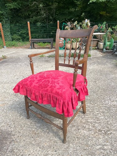 Fauteuil paillé 19ème en - paillé,