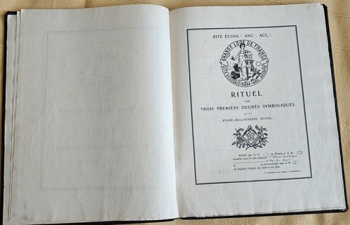 Rare rituel maçonnique - , gldf