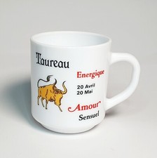 Ancien Mug Tasse Taureau Signe