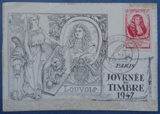 France, carte premier jour n°779, journée du timbre 1947