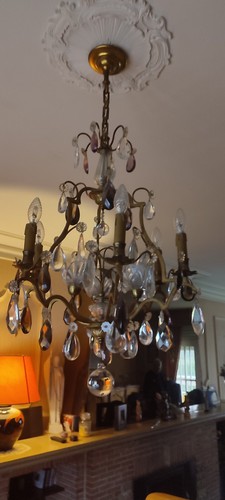 Lustre ancien pampilles - lustre,