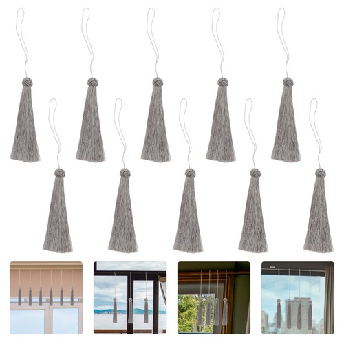 10pcs reusable grey - reusable, tassels