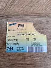 billet de concert N131 michel sardou geneve 1998