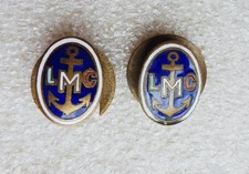 Lot de 2 insignes boutonnière de la Ligue Maritime Coloniale