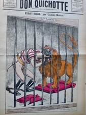 1883 DOMPTEUR CIRQUE MRS FERRY BIDEL 2 JOURNAUX ANCIENS