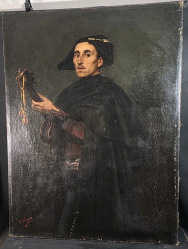 Grand tableau huile 1885 - grand,