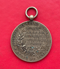 Médaille revue du Tsar journées des 9 et 10 Octobre 1896. Bons chasseurs Alpins