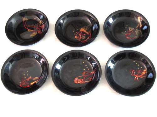 Assiettes creuses noire - 6,