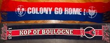 Super Lot 2 écharpes Kop Of Boulogne & Colony Go Home PSG ultras TB78 maillot