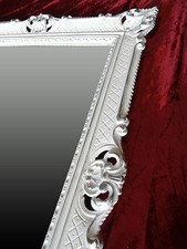 Miroir Baroque Mural Blanc /