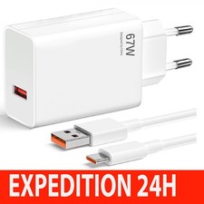 ⚡ Chargeur Rapide iPhone / Xiaomi 67W / 33W+ 120w Câble USB-C 1m?-Garantie 2ans