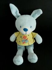 *. DOUDOU POMMETTE INTERMARCHE LAPIN BLEU VERT RAYE avion ours orange NEUF*