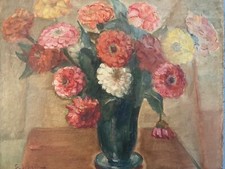 Peinture Huile Sur Bois 1940