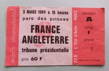 C1 RUGBY Ticket Billet FRANCE ANGLETERRE Parc Princes 3 MARS 1984 Cinq Nations