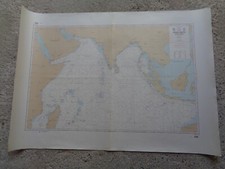 CARTE MARINE / Océan Indien partie nord  SHOM 1980 Bornéo Sumatra Malaisie ...