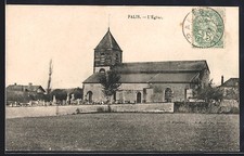 CPA Palis, L´Église 1907 