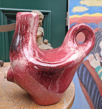 Max Idlas Céramique Vinaigrier Zoomorphe Années 60 Rouge