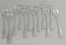 Christofle Cluny, Uniplat 12 fourchettes à huitres métal argenté, excellent état