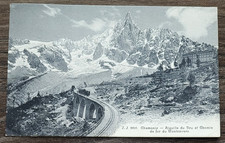 Carte postale - Chamonix - Aiguille du Dru et chemin de fer du Montenvers