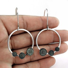 Solide 925 Argent Sterling Handmade Pendantes Oreilles Noël Cadeau Indien Bijoux