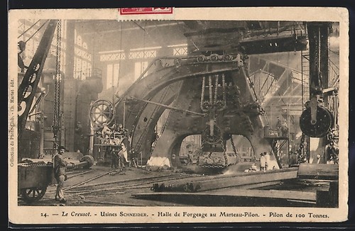 Cpa creusot les usines - les,