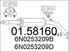 SILENCIEUX INTERMéDIAIRE VW