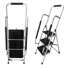 Escabeau à 3 Marches Portable Antidérapant, Echelle Domestique Pliable tabouret 