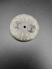 Cadran de montre chronographe vintage landeron 48 31.90mm noir militaire