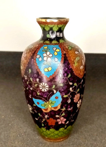 Ancien petit vase cloisonné - ancien,
