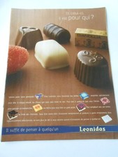 Publicité 2005 Chocolat Leonidas il suffit de penser à quelqu'un