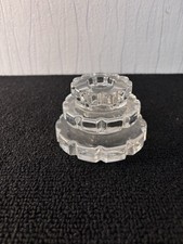 Bougeoir cranté en cristal de