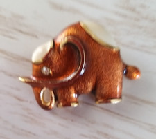 BROCHE ELEPHANT EMAUX CUIVRE
