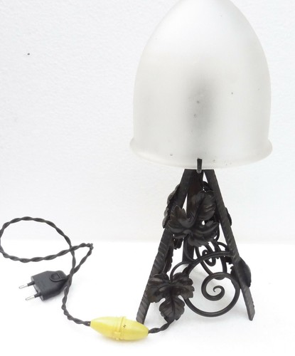 Ancienne lampe champignon - lampe, fer