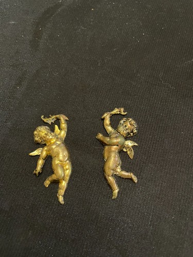 Ancien ornement anges - anges, laiton