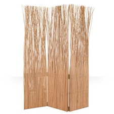 Paravent Bois et Osier Naturel