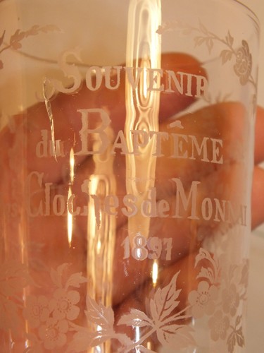 Ancien verre gobelet souvenir - gobelet,