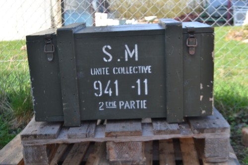 Ancienne caisse bois - en, armée