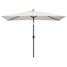 Parasol de jardin 200 x 300 cm rectangulaire blanc sable Helloshop26 02_0008031