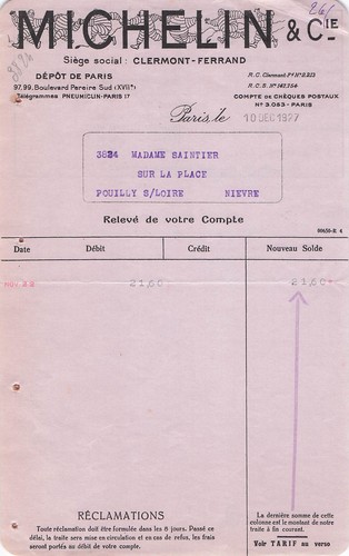 Paris pneus michelin 1927 - 75,