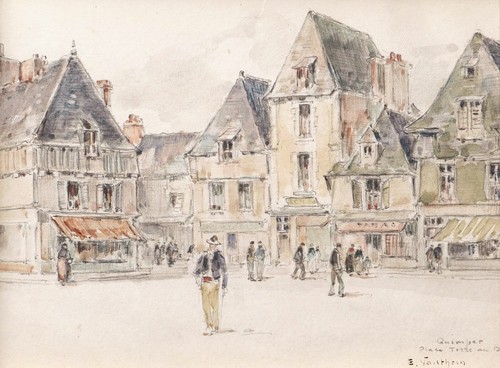 Dessin aquarelle tableau vue