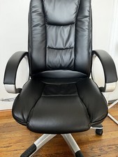 FineBuy Chaise de Bureau Simili Cuir Fauteuil Ergonomique Siège Pivotante 120 kg