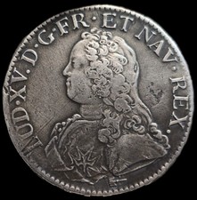 Écu Aux Branches D'oliviers 1732 X Amiens Louis XV Rare R2