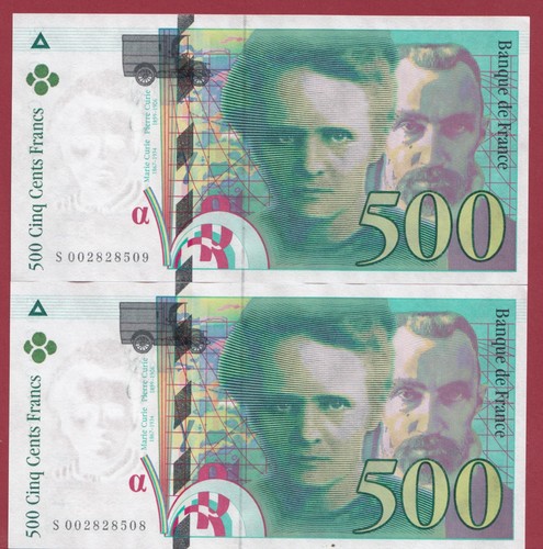 Billet 500 francs - 500, pierre